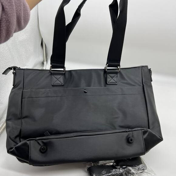 IHKWIP Cargo Catchall Tote with Two Crossbody	Straps Metallic Black - Picture 4 of 10